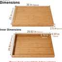 Bamboo Stove Cover for Gas & Electric Burners, 28.82x20.83x2.12'' (Inner) Noodle Board with Handles, Cutting Board with Juice Groove, Serving Tray (Natural Bamboo)
