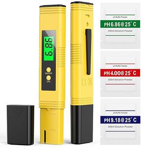 2025 All-New pH Meter for Water - High Accuracy Digital pH Tester (0.01 Precision) with UL Certification and 3 pH Calibration Powders - Ideal for Home Water, Hydroponics, Aquariums, Pools, and More