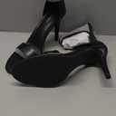 Women's High Heel Sandals Open Toe Ankle Tie Dressy Heeled Sandals for Prom, Party, Evening Events, 3.93 Inch Comfortable Thin Block Heels (11, Black)