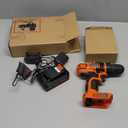 BLACK+DECKER 20V MAX Cordless Drill and Driver, 3/8 Inch, With LED Work Light, Battery and Charger Included (LDX120C)