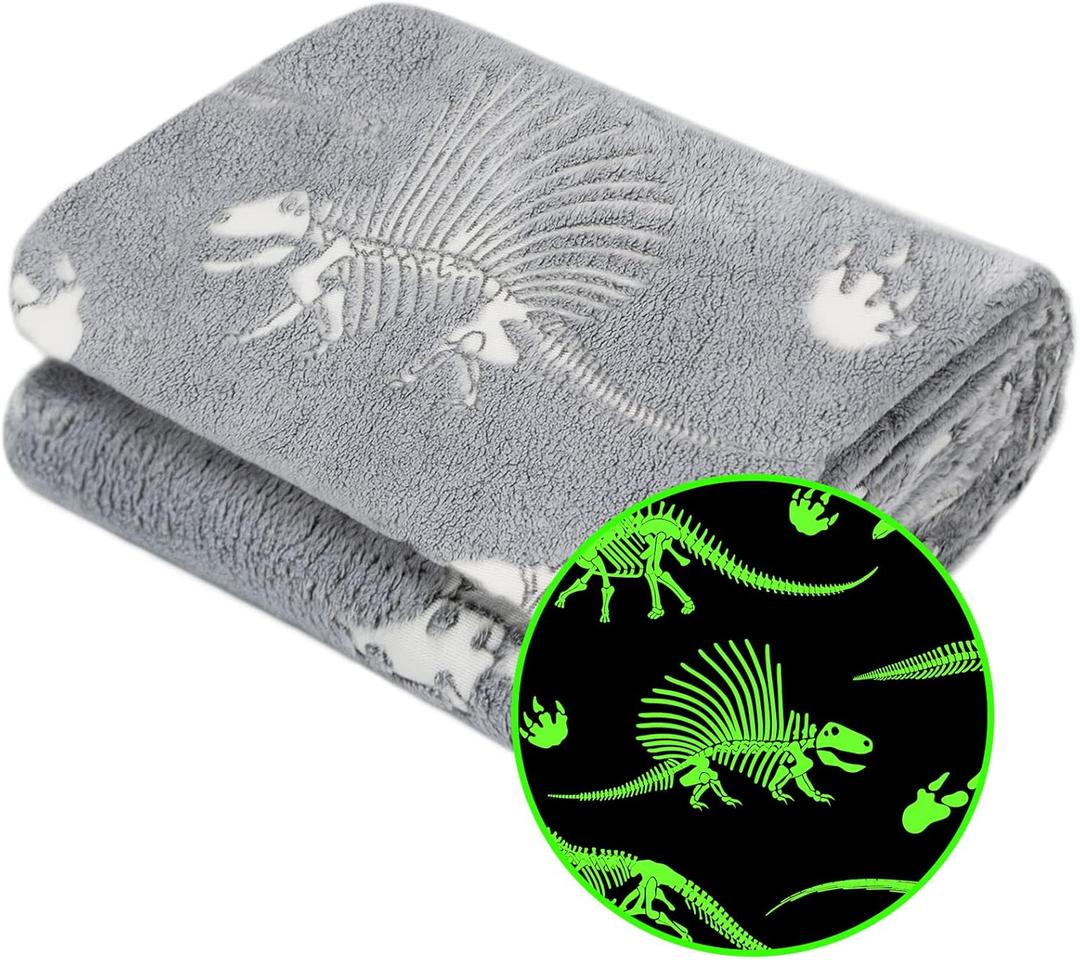 Soft Blanket Dinosaur Fleece Blankets Kids Dinosaur Gifts for Boys 60"x80" (Twin Size 60" x 80"(150 x 200 cm))