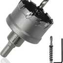 2-3/32"/53mm Cutting Diameter Carbide Hole Saw Cutter Drill Bit Hole Saw Cutter Tool Hole Opener for Cutting Stainless Steel & Alloy