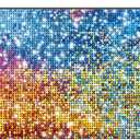 7 x 5 ft Colorful Backdrop Birthday Background for Women Princess Neon Sequin Square Shimmer Decoration for Anniversary Party (Non-Glowing Brilliant Design) (Pink, 7 * 5 ft)