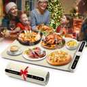 Yoobao Warming Mat for Food - Roll Up Silicone Food Warming Mat, 9-Temp Modes(104-248), 1-6H Timer Auto Shut-Off, Full Surface Rapid Heating Electric Warming Trays for Buffets Party Home (Cream)