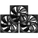 Thermalright TLC14C X3 CPU Fan, SFDB Bearing Case Fan with 4PWM Control, Low Noise PC Fan, 140mm Computer Chassis, CPU Cooler Black(3Pack)