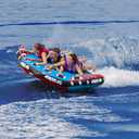 Airhead Griffin Towable Tube for Boating, 1-3 Rider Inflatable Boat Tube for Water Tubing, Winged Design for Agile Turning, Full Nylon Cover, EVA Pads, Kwik-Connect, Speed Safety Valve, 3 Person