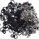 100Pcs Shoe lace Hooks,9x14mm Eyelet Buckles,D-Ring Eyelet Buckle Brass Boot Hooks Fittings for Camp Hike Climbing Shoes Repair