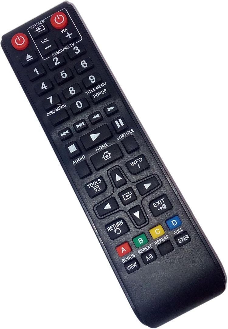 Replaced Remote Control Compatible for Samsung BD-FM51C BD-HM59C BD-JM51 BD-JM57C/ZA BD-JM57ZA BD Blu-Ray DVD Disc Player