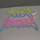 Welcome Bat Neon Sign Bat Night Light Man Cave Decor Bar Decor Neon Sign for Bedroom, Home Bar, Store, Club, Bistro, Party, Christmas Gifts for Adults Holiday Gift