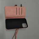 Defencase Compatible with iPhone 12 Pro Max Case Wallet with RFID Blocking Card Holder for Women Men, PU Leather Magnetic Snap Flip Zipper Strap Wallet Phone Case Fit for iPhone 12 Pro Max, Rose Pink