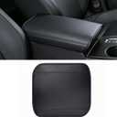 7F Arm Rest Cover Compatible with Tesla Model 3 Highland and Model Y Juniper, Car Console Covers Accessories, Black