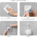 Paoli Heavy Duty Self Adhesive Hooks - Sturdy self Adhesive Hooks for Home, School and Office Easy to fit and Remove(4PC) (Square-Slash Hook, Gold)
