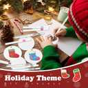 AmazingSpark 64 Pcs Christmas Stocking Magic Foam Texture Painting Kit, 36 Pcs Foam Texture Paper Stocking Crafts, 24 Colors Markers Paint 3D Effect DIY Blank Xmas Hanging Ornaments for Gifts