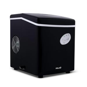 NewAir Counter Top Ice Maker Machine (Black), Compact Automatic Ice Maker, Cubes Ready in 6 Minutes, 28 Pounds in 24 Hours - Perfect for Home/Kitchen/Office/Bar