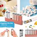 Pill Organizer 3X a Day for Women Weekly Pill Organizer,Detachable Pill Box 7 Day,Travel Daily Pill Case Organizer,Vitamin Organizer& Supplement Organizer for Daily Meds & Supplements,Cute Pink