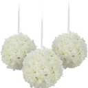 Hydrangea Pomander Kissing Balls, Set of 3, 6.5 inch