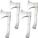 4 Pack Halloween Foam Axe Toy Fake Hatchet Realistic Axe Prop for Halloween Costume Cosplay Party Favor, Silver (Color Set 3)
