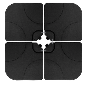 Simple Deluxe 4Pieces HeavyDuty Base Cantilever Offset Patio Umbrella Stand 1, New Black