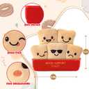 Mood Support Stuffed Animals Bread: 5 Emotional Soothing Plush Bread Slices in Basket | Squishy Stuffed Toy for Stress Relief | Cute Collectible Gifts for Adults | Unique Birthday Gift for Her