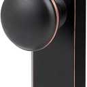 2 Pack Vintage Single Sided Dummy Door Knobs Interior, Antique Long Plate Dummy Door Knobs in Oil Rubbed Bronze