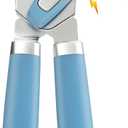 Heavy Duty Manual Can Opener with Magnet and Bottle Opener, Vayvnt Stainless Steel Can Opener, Oversized Handle Easy Use, Multifunctional Kitchen Essentials for Seniors, Sharp Blade&Smooth Edge, Blue