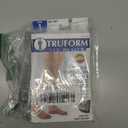 Truform 20-30 mmHg Compression Stockings for Men and Women, Thigh High Length, Dot-Top, Open Toe, Beige, Large