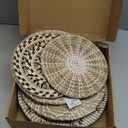 Xuhal 8 Pcs Boho Wall Basket Decor Decorative Bulrush Woven Basket Wall Decor Rustic Farmhouse Hanging Baskets for Kitchen Rustic Home Summer Decorations