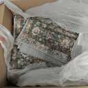 Washable Oriental Hallway Runner Rug - 3x8 Rugs for Living Room Soft Carpet for Bedroom Kitchen Waterproof Floral Distressed Indoor Stain Resistant Non-Shedding Floor Carpets (Green, 3X8)