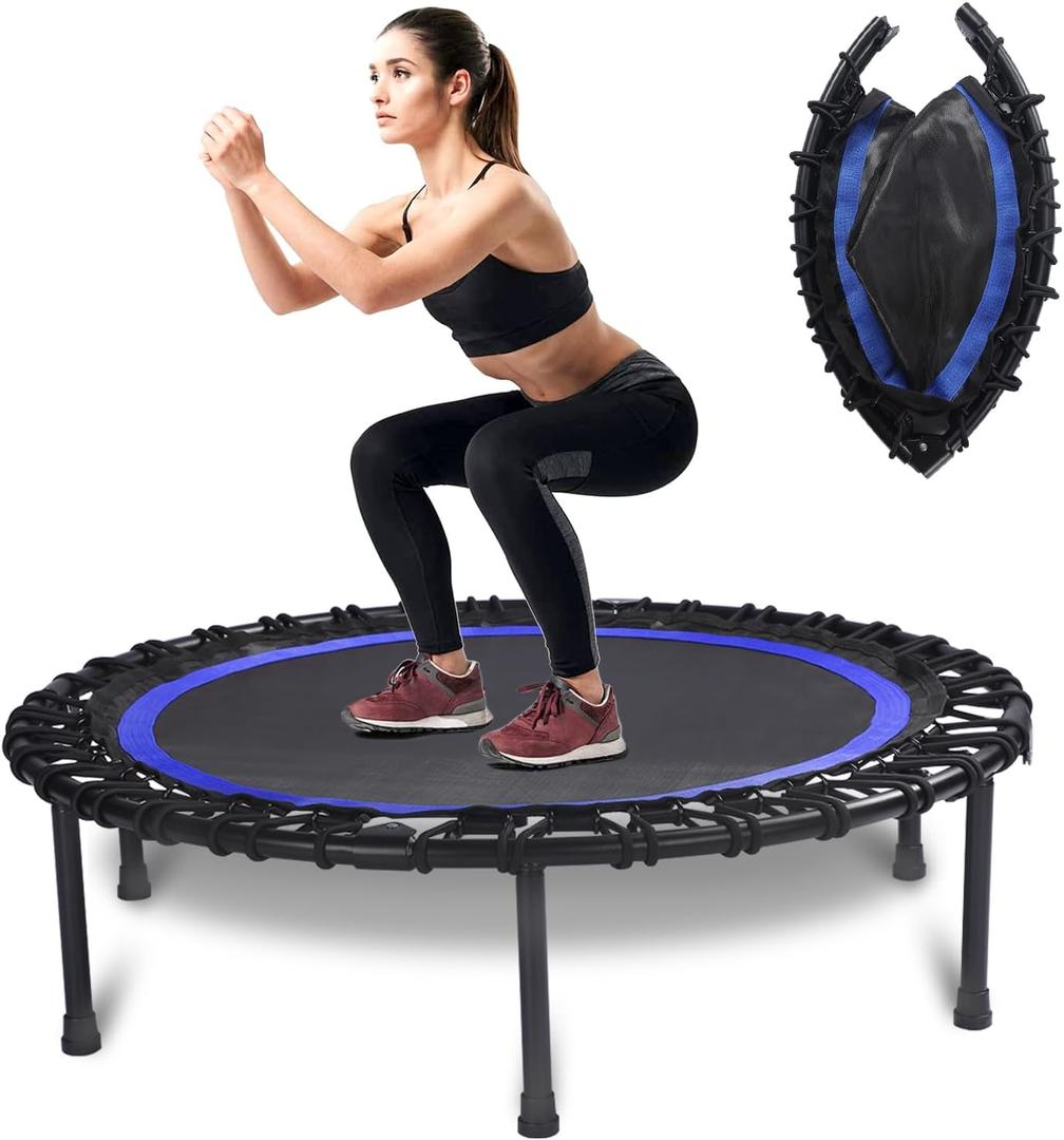 Quiet Bungee Trampoline for Adults, 40 Inch Fitness Rebounder for Workouts