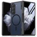 MOBOSI Magnetic for Z Fold 5 Case with HD Screen Protector, Compatible with Magsafe, Full-Body Slim Coverage Hinge Protection, Shockproof Phone Cover for Samsung Galaxy Z Fold5, Black