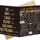 30 Year Anniversary Card for Couple Husband Wife, Funny 30th Anniversary Decorations Gifts for Men Women, Romantic Gifts for Thirtieth Years Wedding Valentines Birthday Anniversary Day