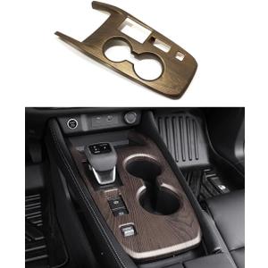Car Accessories Fit for Nissan Rogue 2021-2024 ABS (Peach Wood) Interior Gear Shift Knob Console Panel Cover Trim 1PC SetWithout Media Drive Control Knob
