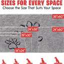 MUDGUARD MAT Dog Door Mat with Paw Design for Muddy Paws, Super Absorbent Microfiber, Non-Slip Indoor Mat, Quick-Dry Chenille Rug for Pets & Entryway, Machine Washable, Grey 16" x 24"