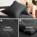 CozyLux Queen Comforter Set Dark Grey Seersucker 7 Pieces Bed in a Bag Queen Comforter Set with Sheets, Dark Gray Luxury Soft Bedding Set with Down Alternative Comforter, Sheets, Pillowcases & Shams