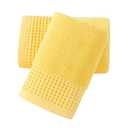 sense gnosis Yellow Hand Towel Set of 2 Super Soft 100% Cotton Quick Dry Absorbent Waffle Weave Decorative Bath Hand Towels for Bathroom 13" x 29"