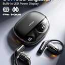 Open Ear Earbuds Bluetooth Headphones Wireless - 80Hrs Playtime Wireless Earbuds with IPX7 Waterproof Touch Control Earphones Sport with 18.2mm Drivers Stereo Sound Bluetooth 6.0 for Running Fitness (Light Black)
