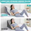 Wedge Pillow for Sleeping, Orthopedic Bed Wedge Pillow Set, 15-in-1 Adjustable Memory Foam Wedge Pillow Post Surgery, 9 &16 & 20 inch Height 3-in-1 Incline Pillows Wedges for Acid Reflux/Snoring