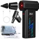 Snow Whiz Turbo Blower,130,000RPM Mini LED Turbo Snow Blower,Snowwhiz Turbo Blower Handheld,Turbo Breeze Electric Blower,Air Duster Cordless Cleaner for Car Windshield Winter Snow Cleaning Home