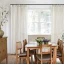 90 Inch Pinch Pleated Linen Curtains 2 Panel Set for Living Room Cream Natural Thick Linen Textured Drapes 90 Inches Long Pinch Pleat Drapes Birch Ivory Semi Sheer Curtain for Dining Bedroom Office