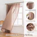 Pinch Pleated Sheer Curtains 80 Inches Long Light Filterring Sheer Semi Voile Drapes Pinch Pleated Curtains for Living Room Bedroom(Mocha Mousse, 42 W x 80 L, 2 Panels)