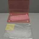 G JGOO Compatible with MacBook Air 13 inch Case 2026 2025-2022 M5 A3449 M4 A3240 M3 A3113 M2 A2681, Glitter Hard Shell for MacBook Air 13.6 inch Case + Keyboard Cover + Screen Protector, Sparkly Pink