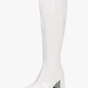 LIURUIJIA Women's Gogo Boots Knee High Block Heel Square Toe 70s Disco Costume Boots Size 7.5