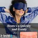 Heated Eye Mask for Dry Eyes - Silk Cordless Warm Eye Compress Moist Heat, FSA HSA Eligible, Eye Heating Pad for Stye Treatment, Tired Eyes, Sleep, Travel, Washable, Rechargeable, Blue