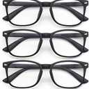 Blue Light Glasses for Woman Men | 99% Blue Light Blocking Glasses for Computer Gaming TV Phone Screen Square Frame | Anti Eyestrain & UV Glare Protection - 5 Pair (5 Pack Mix Color-7)