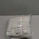 MooMee Striped Duvet Cover Set 100% Washed Cotton Linen Like Textured Breathable Durable Soft Comfy (White Dark Grey Wide Stripes, King 104"x90")