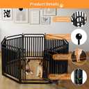 Thickened Metal Tube Dog Playpen Outdoor, Low Threshold Dog Pen, Heavy Duty 40" H 8 Panels for Pet Playpens Indoor, Portable Pet Fence for Yard RV Camping