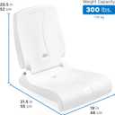 Step2 Foldable Adult Flip Seat, Portable Outdoor Chair for Poolside, Tailgating, Camping, Picnic Chair, Provides Back Support When Sitting on Ground, White