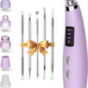 Blackhead Remover Pore Vacuum  Blackhead Remover for Face with 5 Attachments & 3 Suction Levels  Blackhead Vacuum removers for Women & Men (Matte Purple)