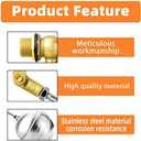 GASHER 2PCS 3/4" 304 Stainless Steel Float Ball Valve with 3/4"G Female x 3/4"NPT Male Adapter, DN20 Adjustable Water Tank Float Ball Valve for Stock Tank Pool Water Level Control