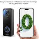 BOIFUN Video Doorbell Camera Wireless, 180° Wide View, 2K HD, No Subscription, AI Human Detection, Head-to-Toe, HDR Night Vision, Two-Way Audio, Battery Powered with Chime, 2.4 GHz Wi-Fi Only